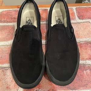 Barely worn kids black vans